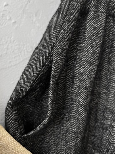 画像7: MARCHE' DE SOEUR／シェットランドウールリネン ピエロパンツ・杢ブラック