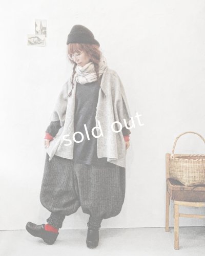 画像12: MARCHE' DE SOEUR／シェットランドウールリネン ピエロパンツ・杢ベージュ