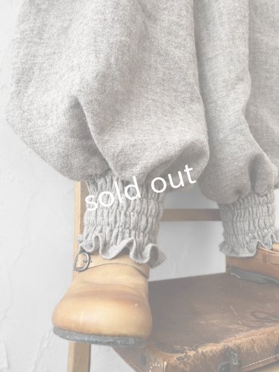 画像3: MARCHE' DE SOEUR／シェットランドウールリネン ピエロパンツ・杢ベージュ