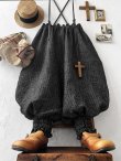 画像7: MARCHE' DE SOEUR／シェットランドウールリネン ピエロパンツ・杢ブラック (7)