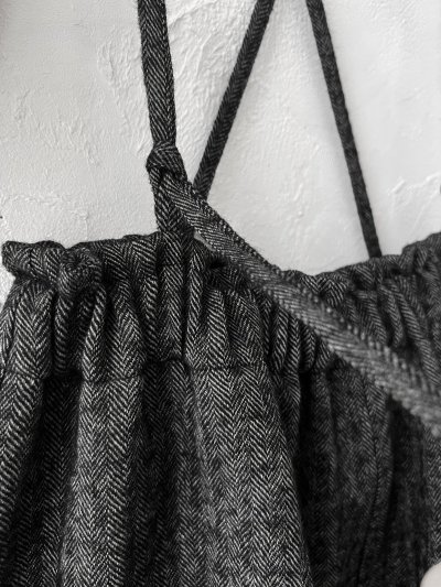 画像6: MARCHE' DE SOEUR／シェットランドウールリネン ピエロパンツ・杢ブラック