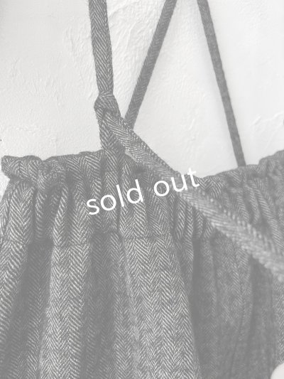 画像8: MARCHE' DE SOEUR／シェットランドウールリネン ピエロパンツ・杢ブラック