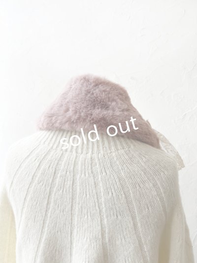 画像5: pollenbienco／アンティークレースのファーティペット・F