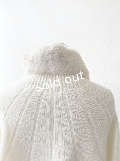 画像5: pollenbienco／アンティークレースのファーティペット・L