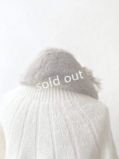 画像5: pollenbienco／アンティークレースのファーティペット・E