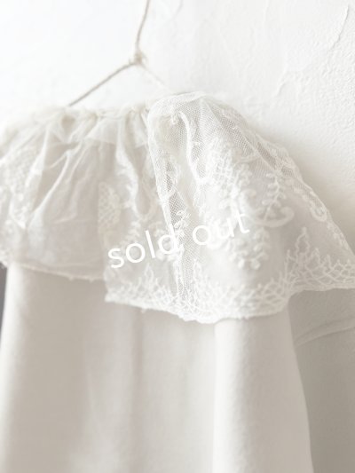 画像10: pollenbienco／アンティークレースのメルトンコート・アイボリー