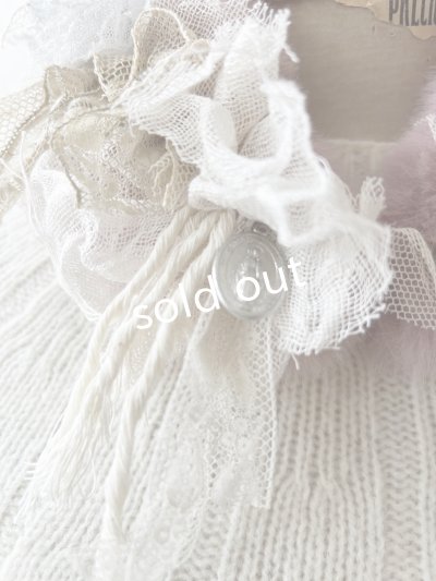 画像4: pollenbienco／アンティークレースのファーティペット・J