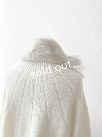 画像5: pollenbienco／アンティークレースのファーティペット・C