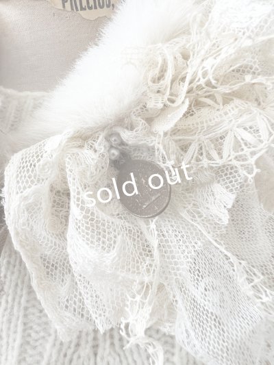 画像4: pollenbienco／アンティークレースのファーティペット・L