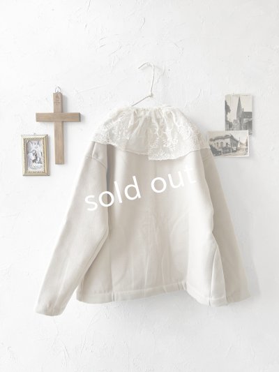 画像9: pollenbienco／アンティークレースのメルトンコート・アイボリー