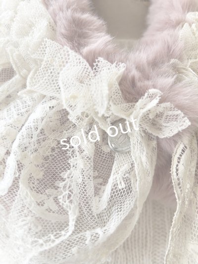 画像4: pollenbienco／アンティークレースのファーティペット・F