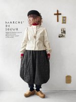 画像2: MARCHE' DE SOEUR／シェットランドウールリネン ピエロパンツ・杢ブラック (2)