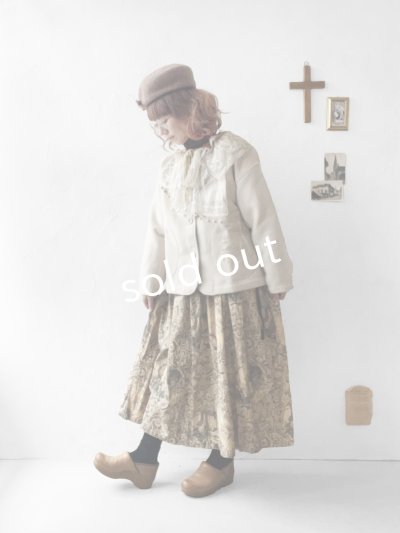 画像12: pollenbienco／アンティークレースのメルトンコート・アイボリー