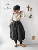 画像3: MARCHE' DE SOEUR／シェットランドウールリネン ピエロパンツ・杢ブラック (3)