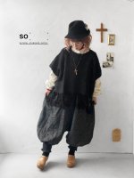 画像7: SO／フリンジニットポンチョ・ブラック (7)