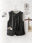 画像1: Reliure／Shetland wool Vest・Black (1)