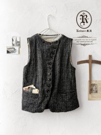 Reliure／Shetland wool Vest・Black
