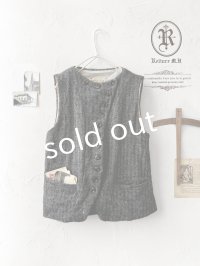 Reliure／Shetland wool Vest・Black