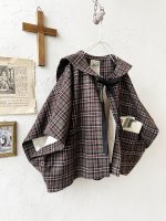 画像4: MARCHE' DE SOEUR／セーラー襟のタッセルちびジャケット・レッドブラウンチェック (4)