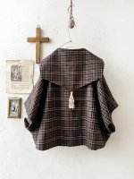 画像11: MARCHE' DE SOEUR／セーラー襟のタッセルちびジャケット・レッドブラウンチェック (11)