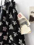 画像7: MARCHE' DE SOEUR／ピエロパンツ・黒ブーケ刺繍 (7)