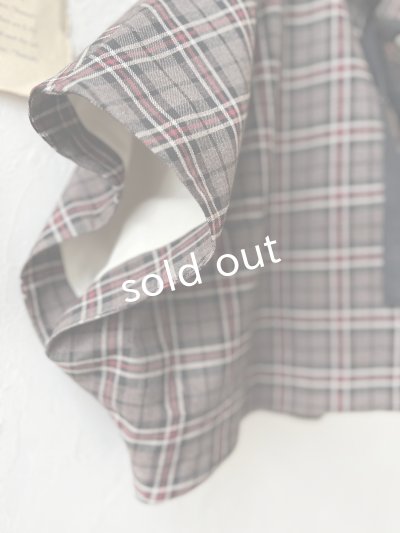 画像10: MARCHE' DE SOEUR／セーラー襟のタッセルちびジャケット・レッドブラウンチェック
