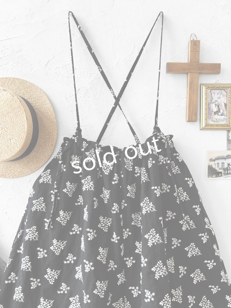 画像3: MARCHE' DE SOEUR／ピエロパンツ・黒ブーケ刺繍 (3)