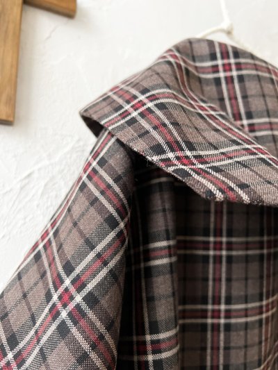 画像14: MARCHE' DE SOEUR／セーラ襟のタッセルちびジャケット・レッドブラウンチェック