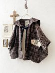 画像3: MARCHE' DE SOEUR／セーラー襟のタッセルちびジャケット・レッドブラウンチェック (3)