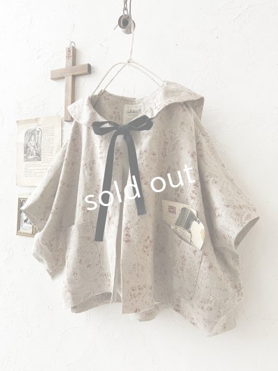画像4: MARCHE' DE SOEUR／セーラ襟のタッセルちびジャケット・きなり小花