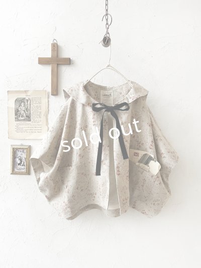 画像3: MARCHE' DE SOEUR／セーラ襟のタッセルちびジャケット・きなり小花