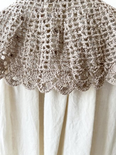 画像6: R.／手編みの付け襟・グレージュ