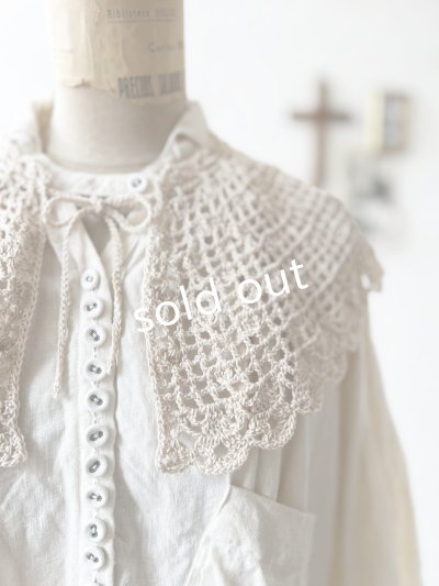 画像2: R.／手編みの付け襟・キナリ