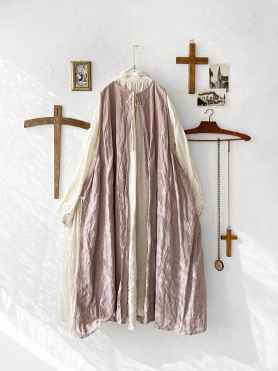 画像3: MARCHE' DE SOEUR／アンティークレース付きタブリエドレス・サクラ