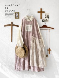MARCHE' DE SOEUR／アンティークレース付きタブリエドレス・サクラ