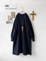 画像1: SO／クルーネックワンピース・ダークネイビー (1)
