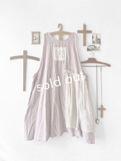 画像6: MARCHE' DE SOEUR／アンティークレース付きタブリエドレス・サクラ