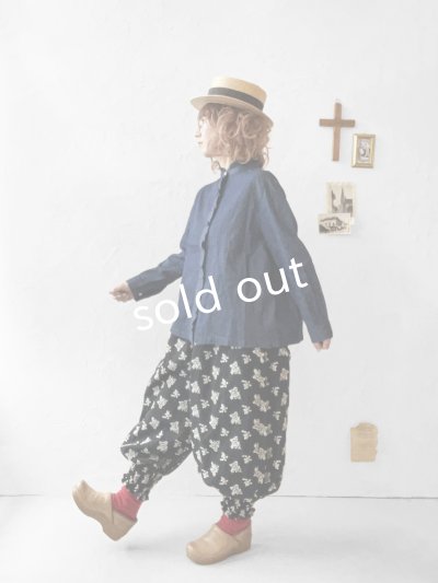 画像10: SO／ライトデニムフリルブラウス・インディゴ