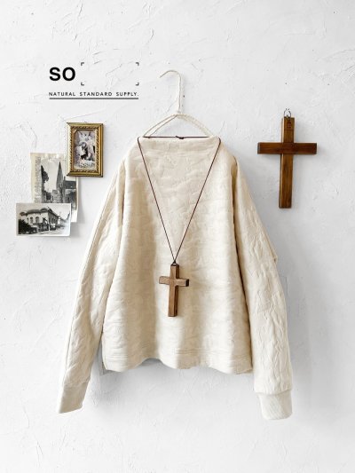 画像1: SO／ジャガードボトルネックプルオーバー・キナリ