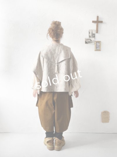 画像18: MARCHE' DE SOEUR／セーラ襟のタッセルちびジャケット・きなり小花