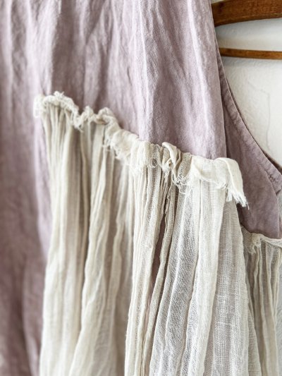 画像7: MARCHE' DE SOEUR／アンティークレース付きタブリエドレス・サクラ