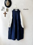画像1: ubasoku/0116 デニムノースリワンピース・インディゴ (1)