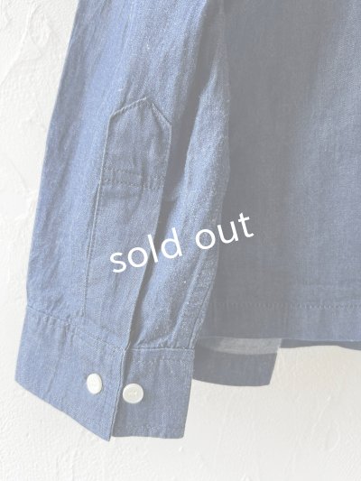 画像8: SO／ライトデニムフリルブラウス・インディゴ