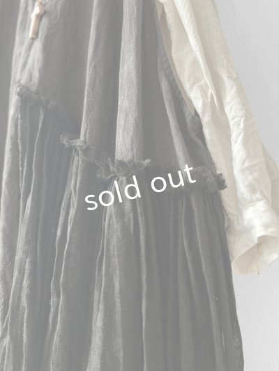 画像3: MARCHE' DE SOEUR／アンティークレース付きタブリエドレス・スミクロ