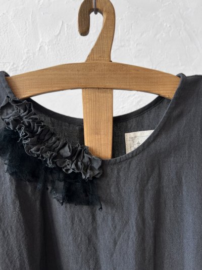 画像8: MARCHE' DE SOEUR／アンティークレース付きタブリエドレス・スミクロ