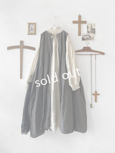 画像6: MARCHE' DE SOEUR／アンティークレース付きタブリエドレス・スミクロ