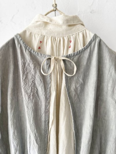 画像8: MARCHE' DE SOEUR／アンティークレース付きタブリエドレス・アイスグレー