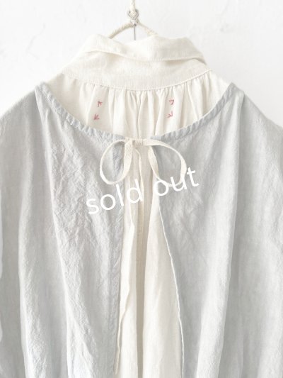 画像8: MARCHE' DE SOEUR／アンティークレース付きタブリエドレス・アイスグレー