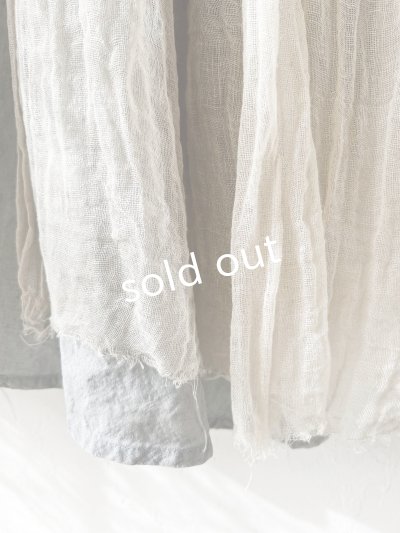 画像5: MARCHE' DE SOEUR／アンティークレース付きタブリエドレス・アイスグレー