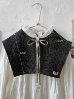 画像3: MARCHE' DE SOEUR／リバーシブルタッセルティペット・杢ブラック×ベージュ (3)